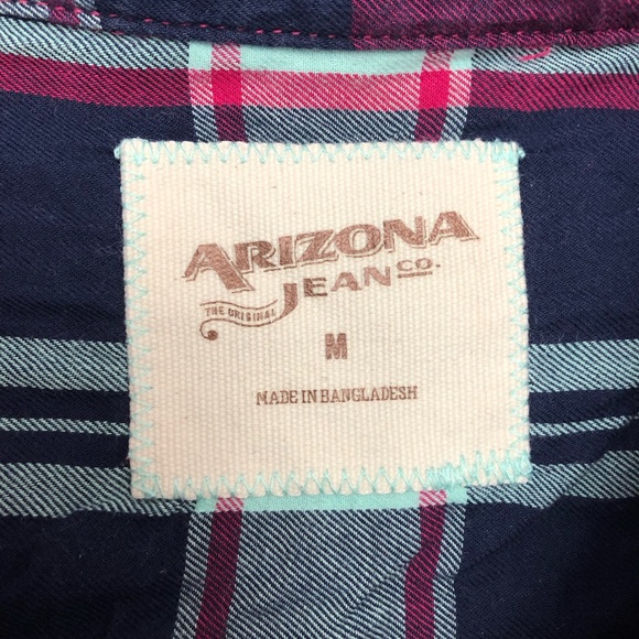 Arizona flannel button down shirt size M - Picture 3 of 3